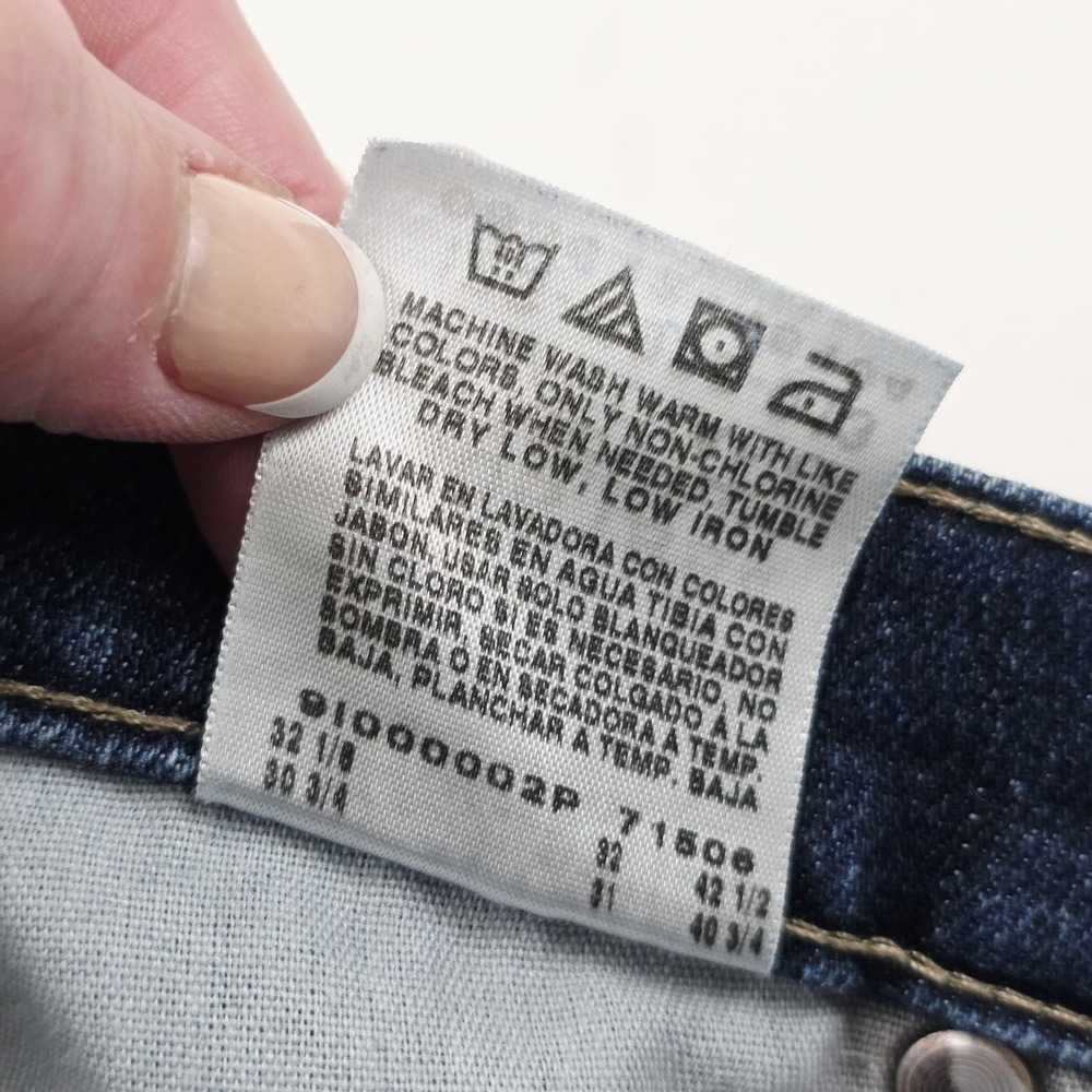 Lee Jeans Womens 8 Blue Dark Wash High Rise Straight Stretch Denim Casual Style - Picture 4 of 7